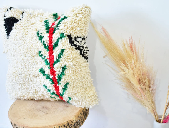 Colorful Moroccan carpet pillow 46x46cm