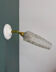 Vintage tulip wall lamp in diamond-pointed glass