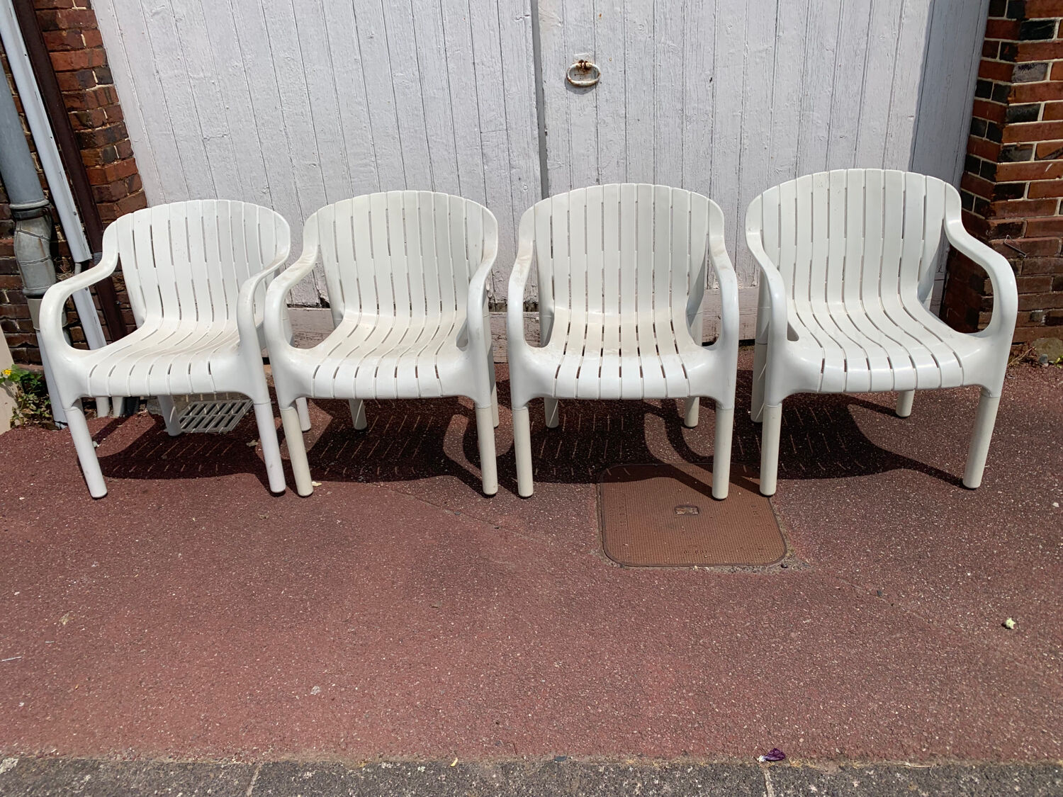 4 armchairs garden allibert Pierre Paulin "dangari"