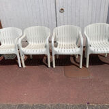 4 armchairs garden allibert Pierre Paulin "dangari"