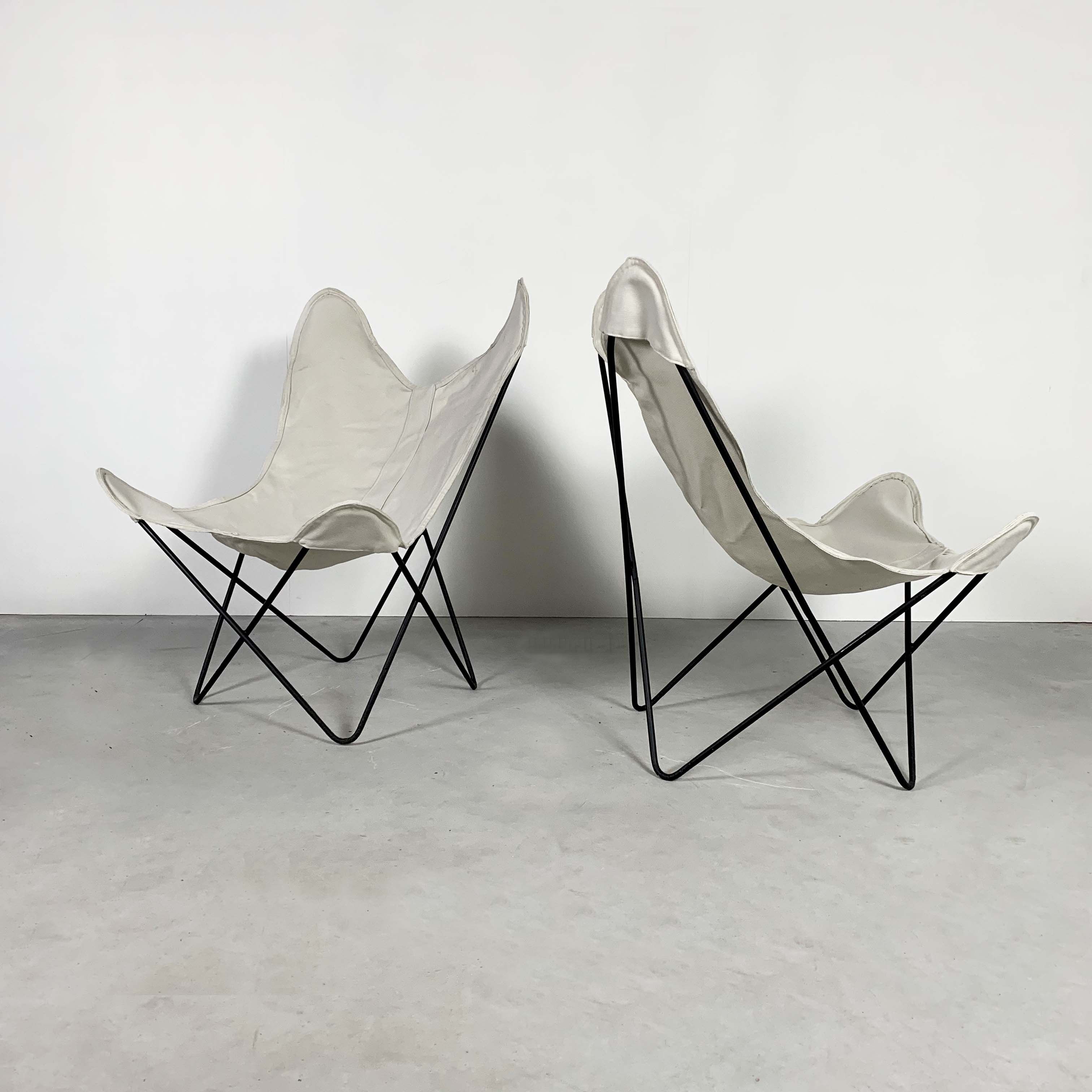 Set of 2 Butterfly, BKF armchairs by Jorge Ferrari Hardoy for Knoll, 1970