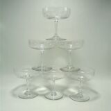 Set of 6 champagne glasses