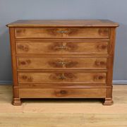 Cherry wood chest of drawers, Louis-Philippe style – 1900