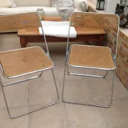 Pair of folding chairs made in Italy