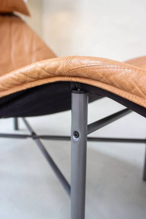 Vintage IKEA Skye Lounger Easy Chair Leather 90s
