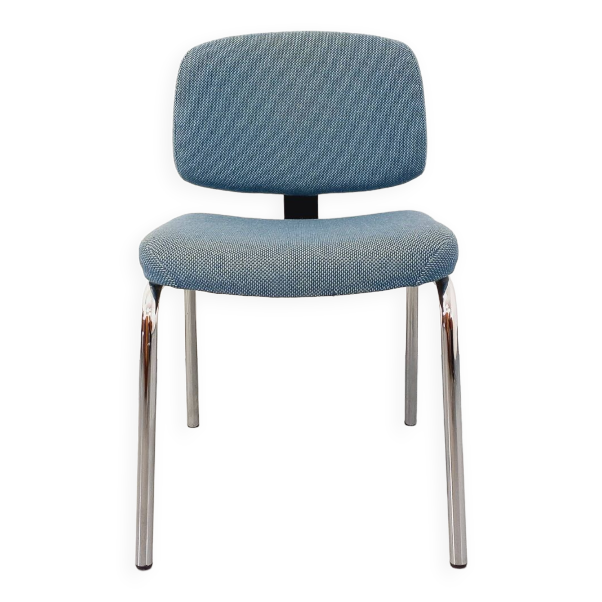 Vintage office chair in fabric and chrome from the 70s