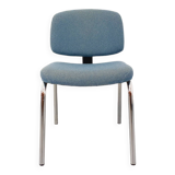 Vintage office chair in fabric and chrome from the 70s
