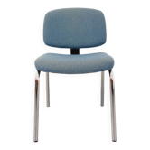 Chaise de bureau vintage en tissu et chrome des années 70