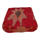 Handmade Berber pouf in wool 60 X 60 X 20 CM