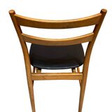 Set of six wooden chairs