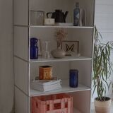 Lot of 3 designer furniture: usm haller white: 1 column with 2 modules.