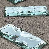 Beveled mirror glass - knife holders, bottle coasters