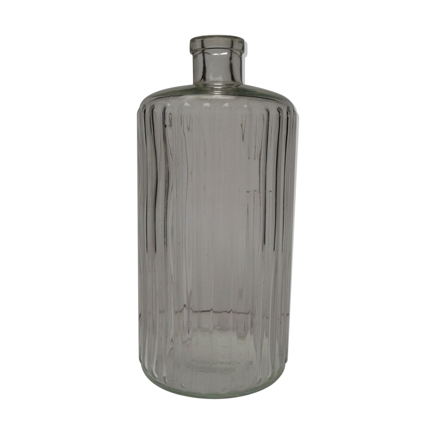 Fluted glass bottle
