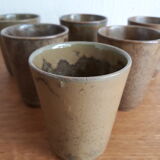 Lot de 6 verre ou tasse en grès