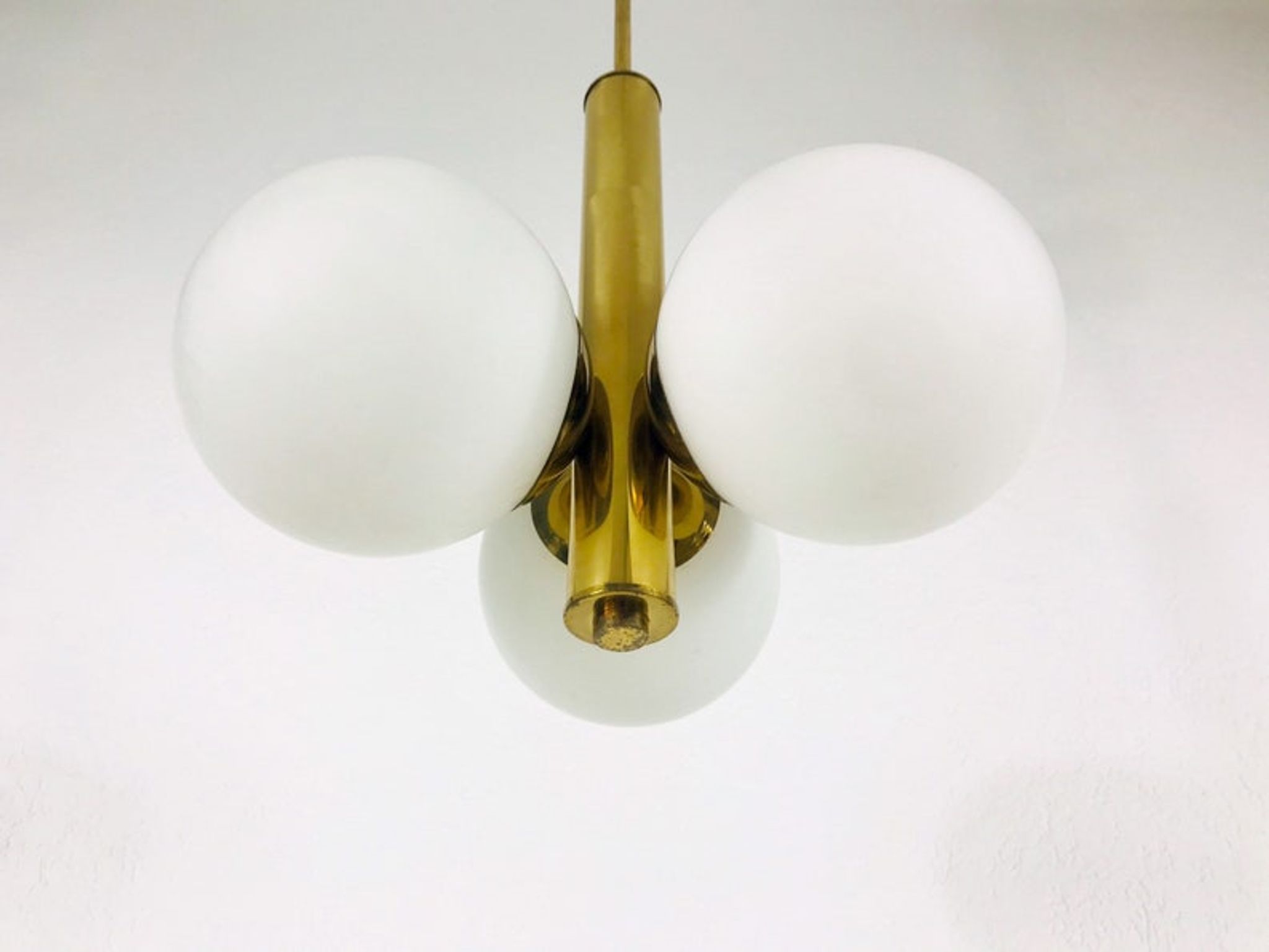 Suspension en laiton de Kaiser, Allemagne, années 60