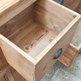 Old trade furniture with six solid pine drawers