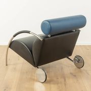 Fauteuil en chrome et cuir Zyklus par Peter Maly pour COR, 1984