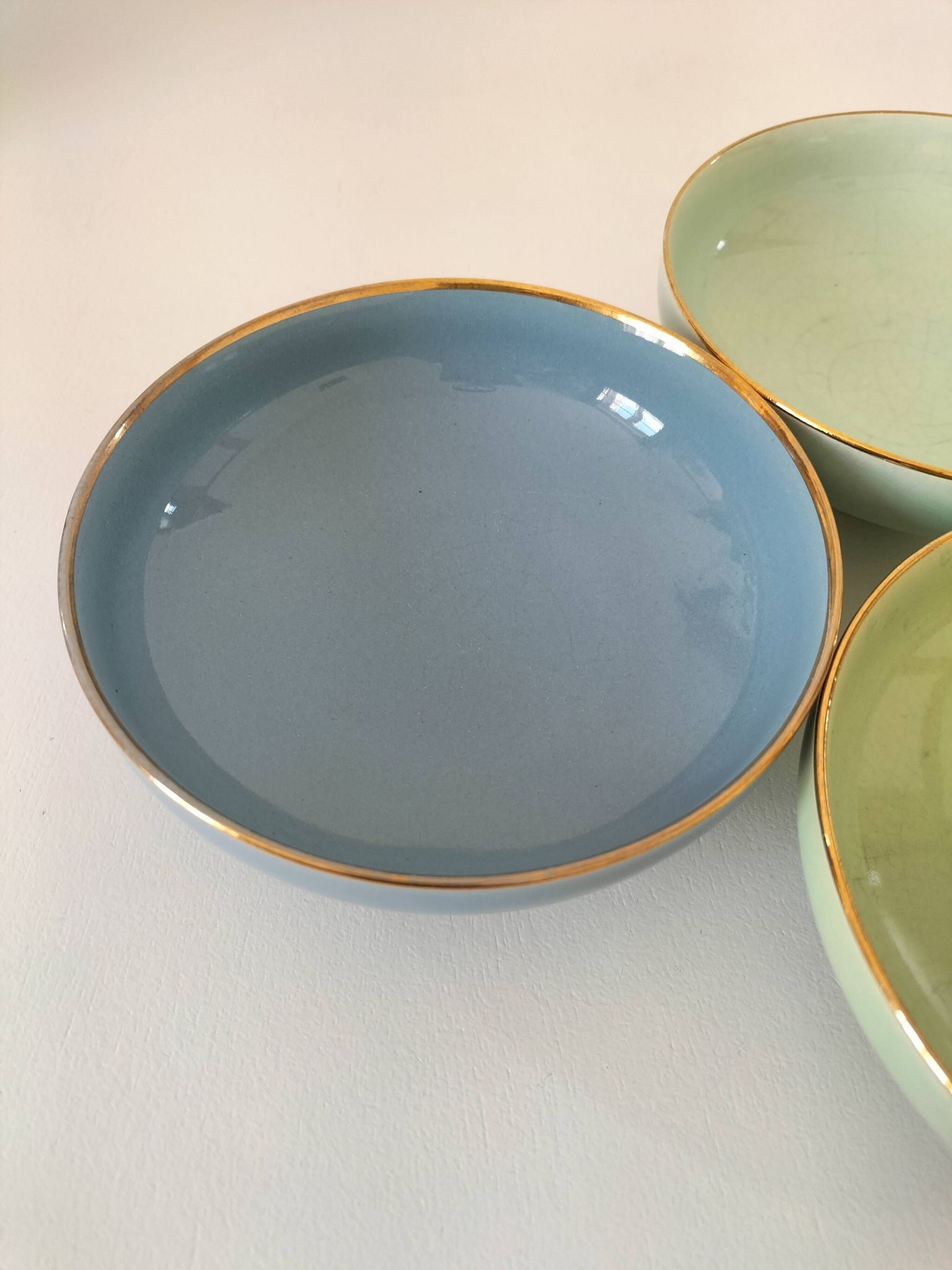 Trois coupelles vintage pastel
