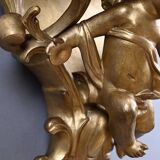 Pair of gilt wood wall consoles – late 19th century