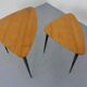Mid-Century Triangular Birch Side Tables, 1960s, Set of 2