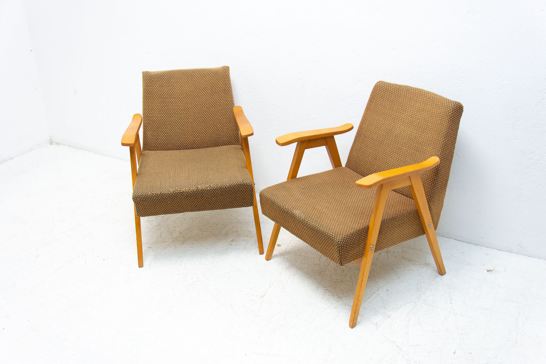 Pair of mid century Czechoslovak armchairs, 1960