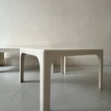 Prisunic coffee table in off-white fiberglass, 1970s design