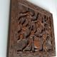 Maurice Sonfack African Tribal Carved Wooden Panel Cameroon