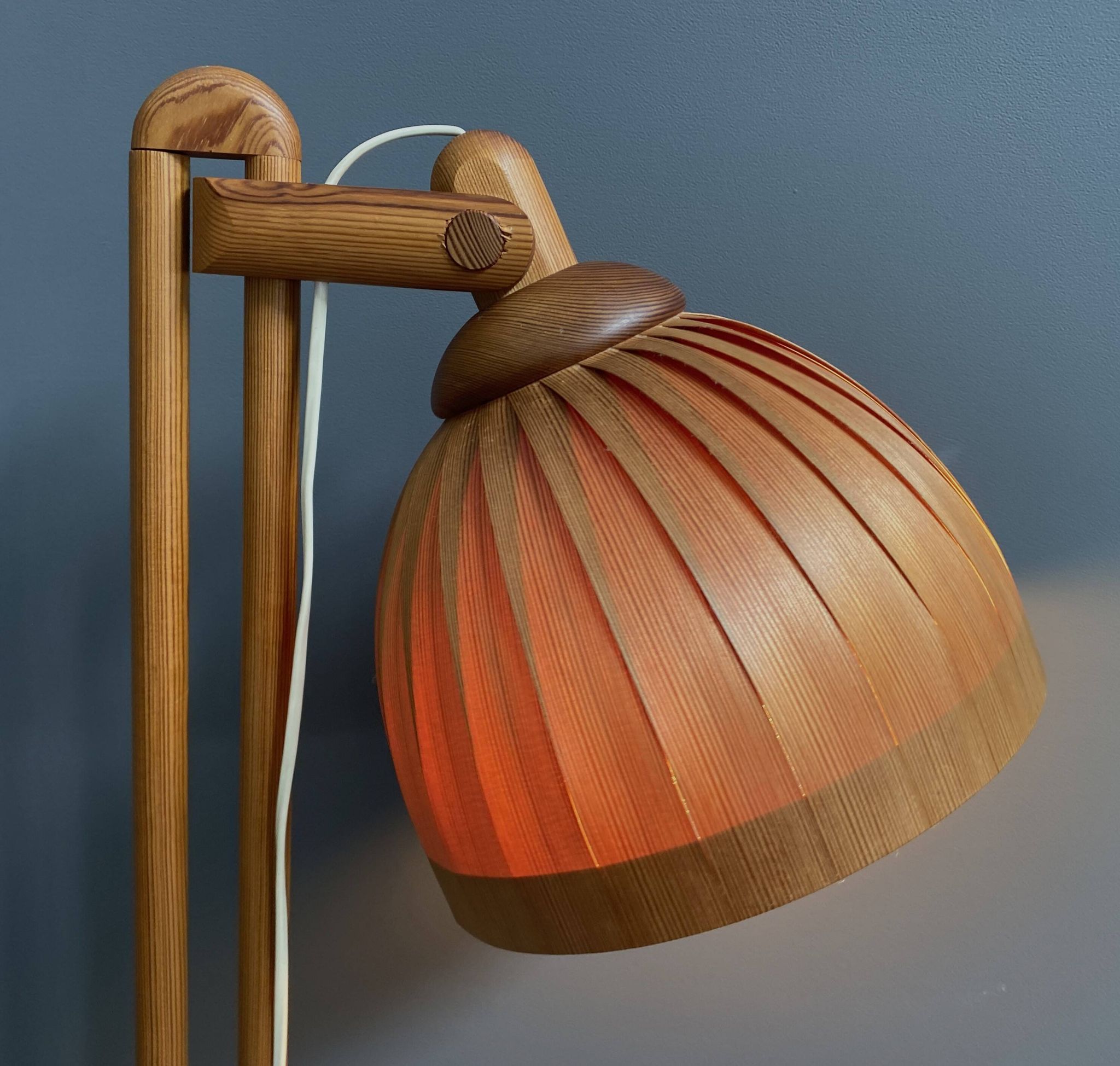 Hans agne Jakobsson wood floor lamp 1960s