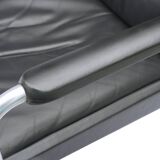 A pair of Bauhaus armchairs, chromed steel tubes, leather, Germany, 1970