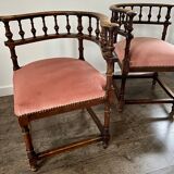 Pair of Renaissance-style corner chairs