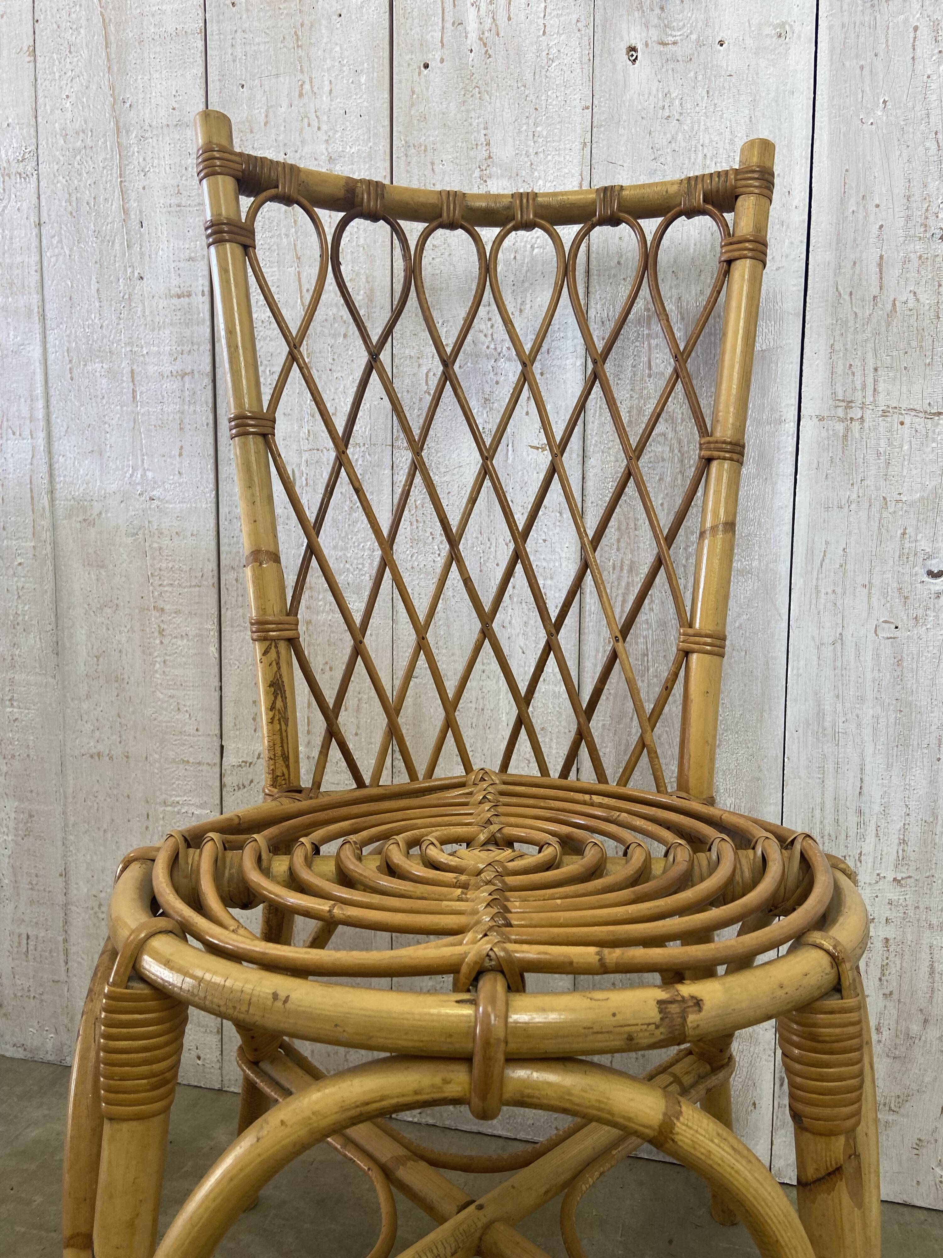 Louis Sognot rattan chairs