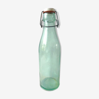 Bouteille en verre avec bouchon en céramique des années 50