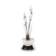 Chromium and alabaster metal reed lamp, 1980s
