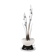 Chromium and alabaster metal reed lamp, 1980s