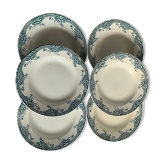 6 assiettes terre de fer