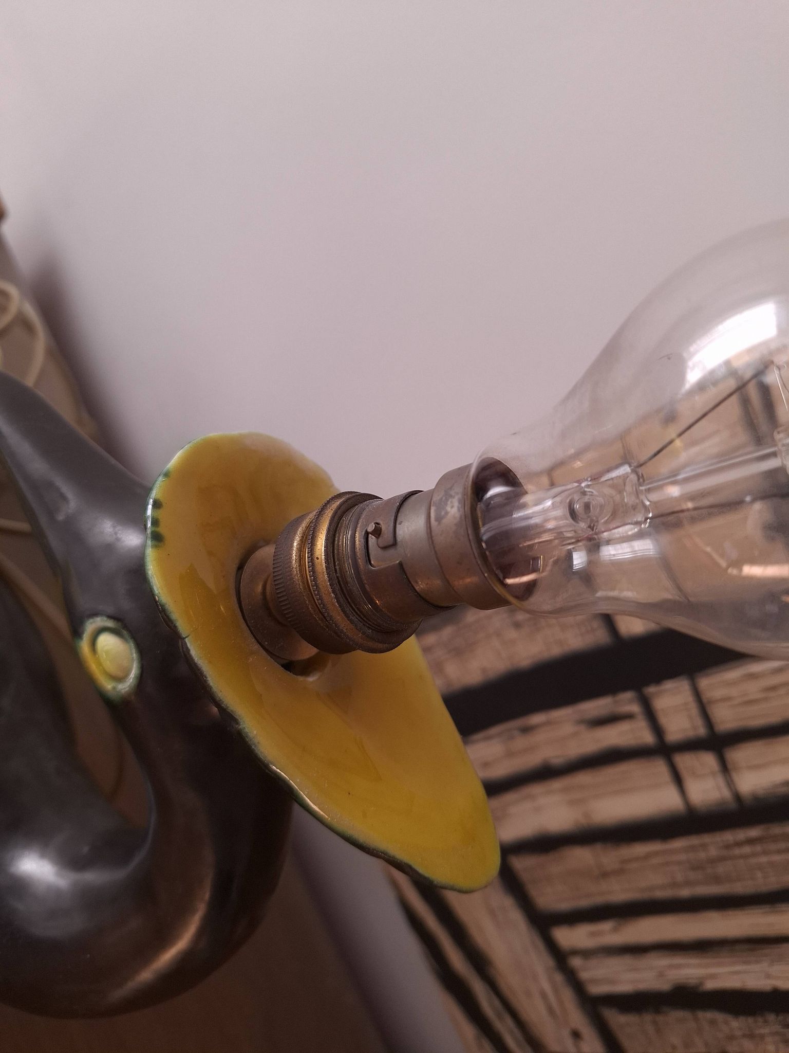 Pied de lampe en ceramique annees 50's