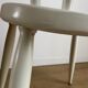 Vintage scandinavian style white chair in solid wood
