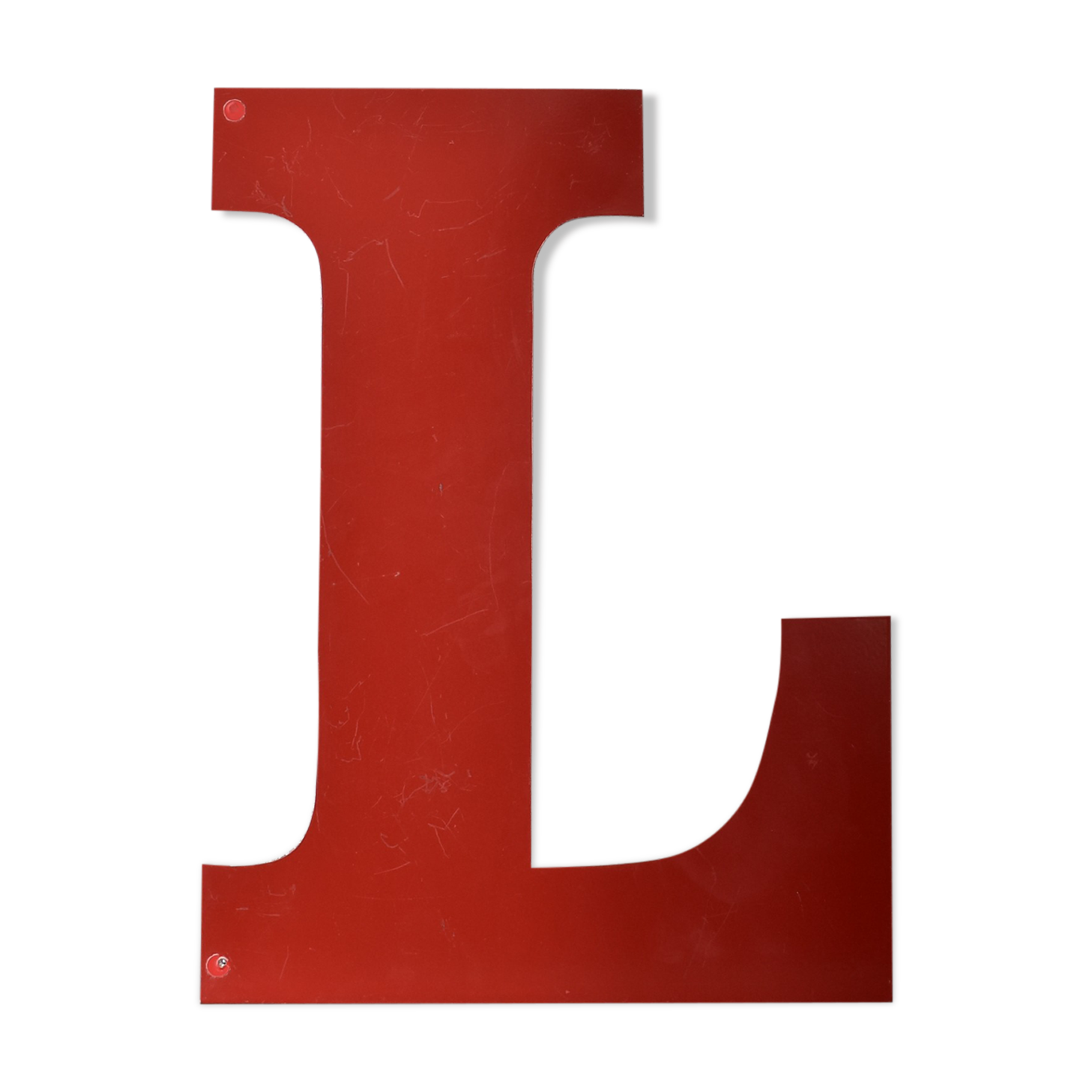 Letter "L" industrial red