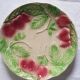Six slip plates with strawberry decoration