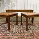 3 tables gigognes en teck, années 1970