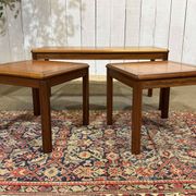 Set of 3 nesting tables in teak from the 1970s.