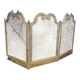 Antique brass fireplace screen