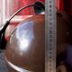 Art Deco Vintage brown and white enamelled suspension duo