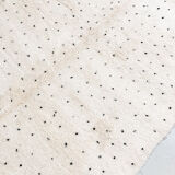 Moroccan Berber carpet beni ouarain ecru black polka dots 247x175cm