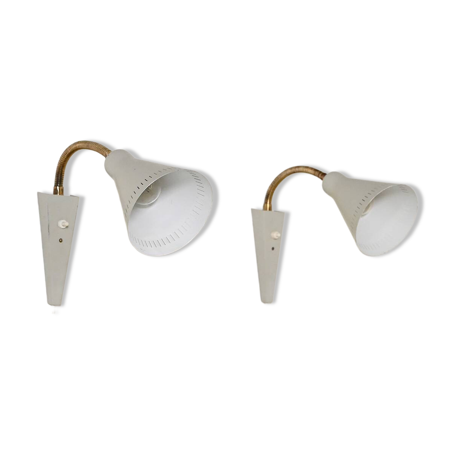 Paire d'appliques scandinaves réglables, années 50