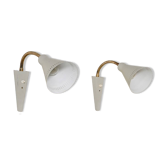 Paire d'appliques scandinaves réglables, années 50