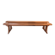 Set of 2 raw wood benches