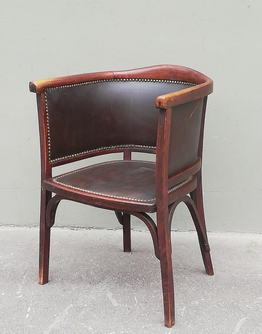 Baumann armchair no 127 years 30 curved wood