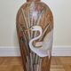Decorative jar in painted solid wood, 57 cm