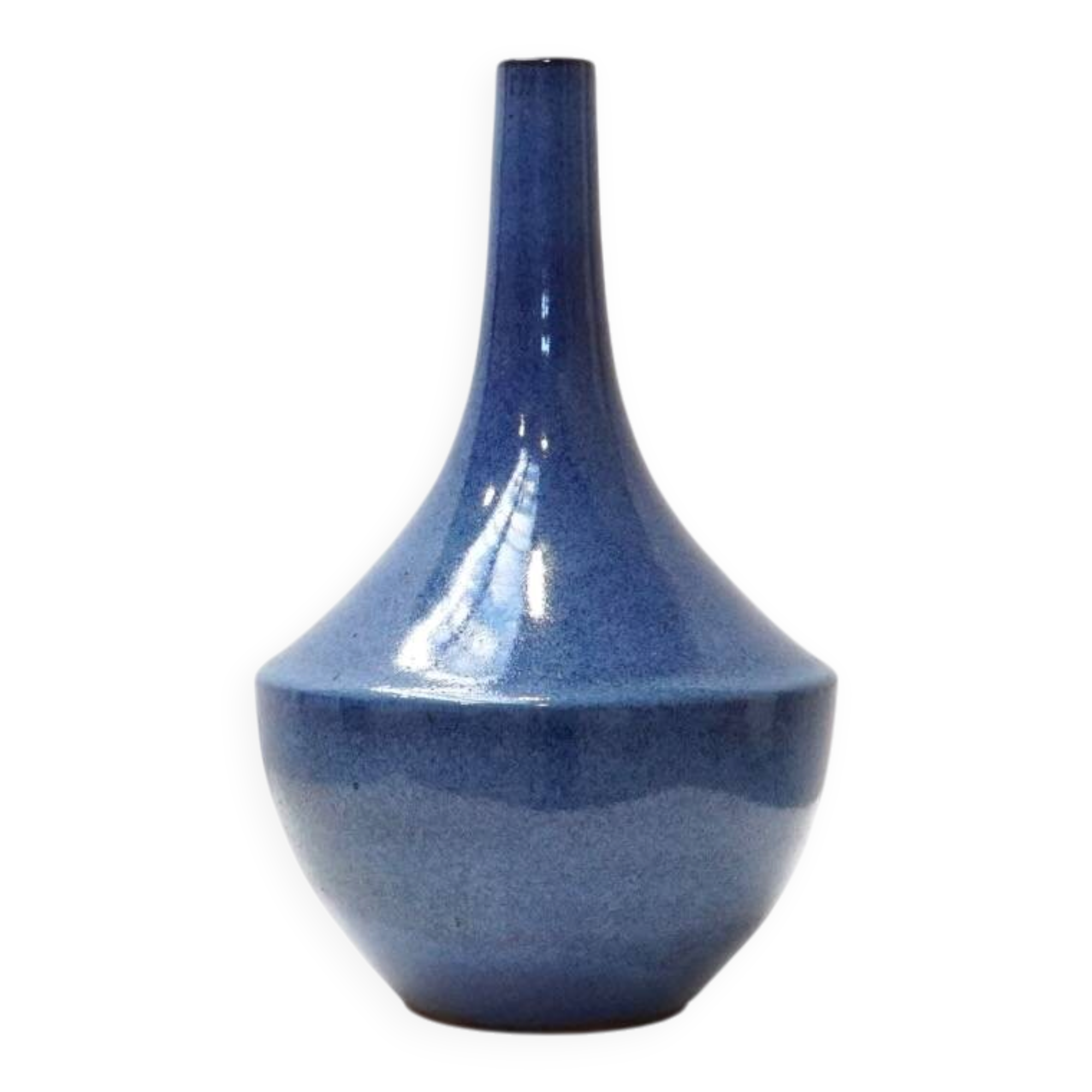 Rogier Vandeweghe, Blue-Glazed Tapered Vase for Amphora